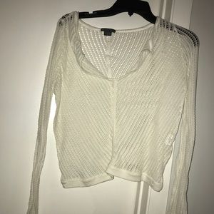 White off the shoulder sweater